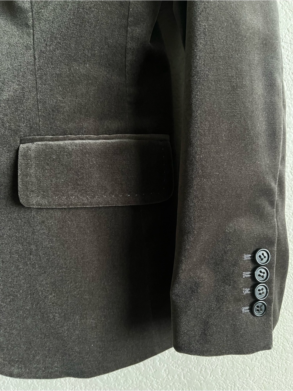 Velvet Single-Button Blazer - Picture 7 of 16